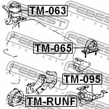 Motorlager vorne Febest TM-RUNF