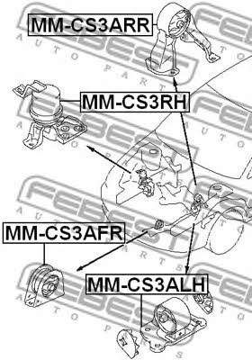 Poduszka silnika prawa Febest MM-CS3RH