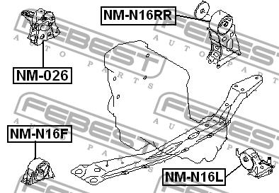 Febest Motorlager rechts – Preis 71 PLN