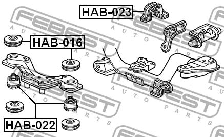 Febest Mounting, differential – price 85 PLN