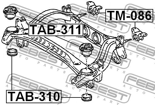 Frame mount pillow Febest TM-086