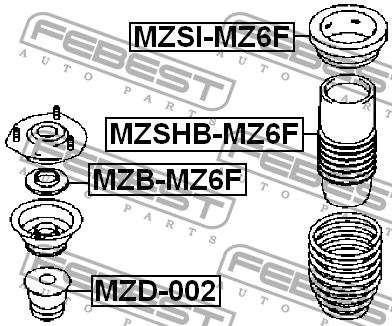 Febest Shock absorber bearing – price 57 PLN