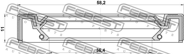 Сальник напіввісі Febest 95IBS-38581111L