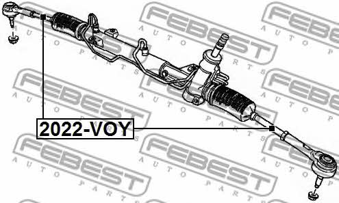 Febest Inner Tie Rod – price 59 PLN