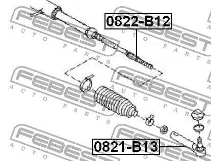 Febest Inner Tie Rod – price 50 PLN