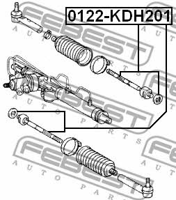 Тяга рулевая Febest 0122-KDH201