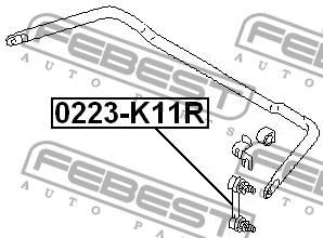 Łącznik stabilizatora tylnego Febest 0223-K11R