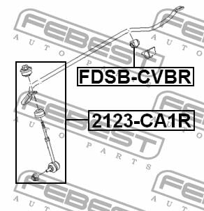 Rear stabilizer bar Febest 2123-CA1R
