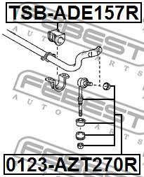 Rear anti roll bar link Febest 0123-AZT270R