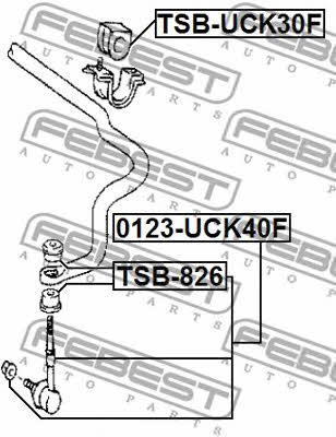 Łącznik stabilizatora przedniego Febest 0123-UCK40F