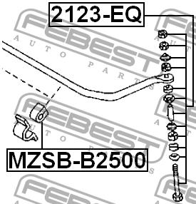 Łącznik stabilizatora przedniego Febest 2123-EQ