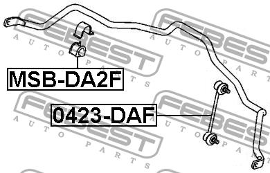 Łącznik stabilizatora przedniego Febest 0423-DAF