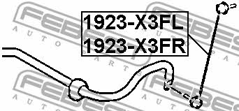 Стійка стабілізатора переднього ліва Febest 1923-X3FL