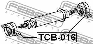 Kardanwellenhängelager Febest TCB-016