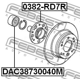 Febest Rear wheel hub bearing – price 101 PLN