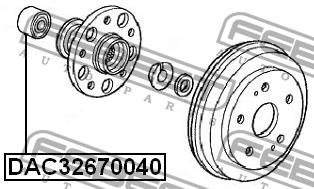 Febest Rear wheel hub bearing – price 84 PLN