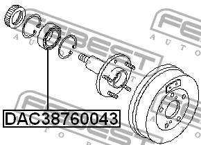 Febest Rear wheel bearing – price 146 PLN