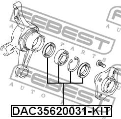 Febest Rear Wheel Bearing Kit – price 89 PLN