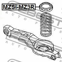 Тарелка пружины подвески задняя Febest MZSI-MZ3R