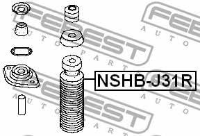 Osłona z odbójem dla 1 amortyzatora Febest NSHB-J31R