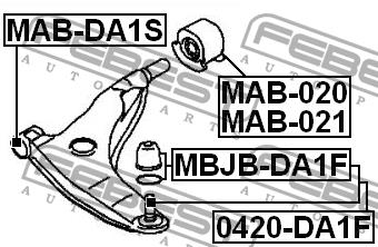 Пильник кульової опори Febest MBJB-DA1F