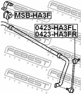 Łącznik stabilizatora przedniego lewy Febest 0423-HA3FL