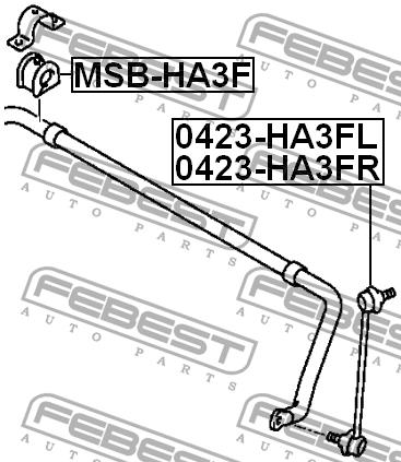 Febest Front Left stabilizer bar – price 52 PLN
