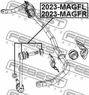 Стойка стабилизатора переднего правая Febest 2023-MAGFR