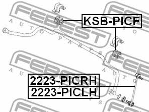 Łącznik stabilizatora przedniego prawy Febest 2223-PICRH