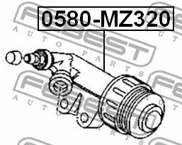 Kupplungsnehmerzylinder Febest 0580-MZ320