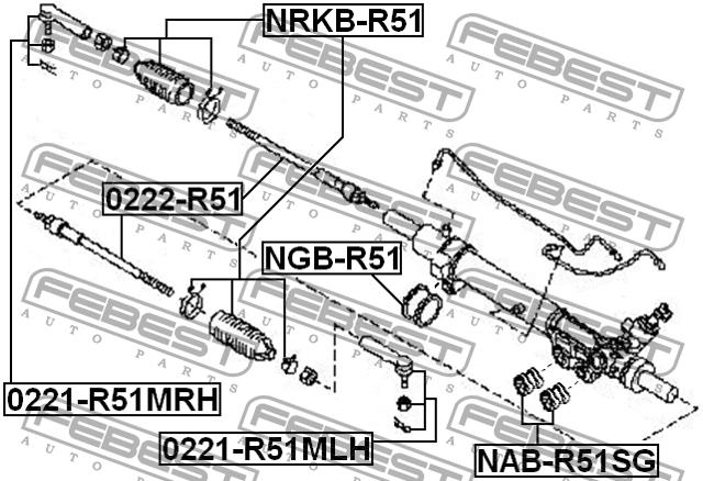 Febest Inner Tie Rod – price 54 PLN