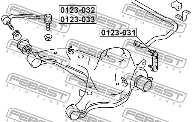 Febest Rear stabilizer bar – price 49 PLN