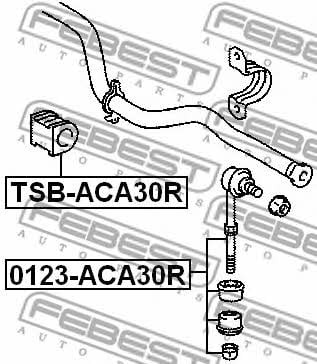 Łącznik stabilizatora tylnego Febest 0123-ACA30R