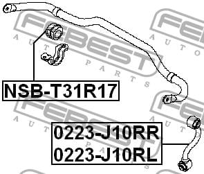 Febest Stange der Heckflosse, rechts – Preis 69 PLN