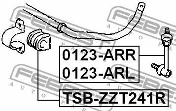 Łącznik stabilizatora tylnego prawy Febest 0123-ARR