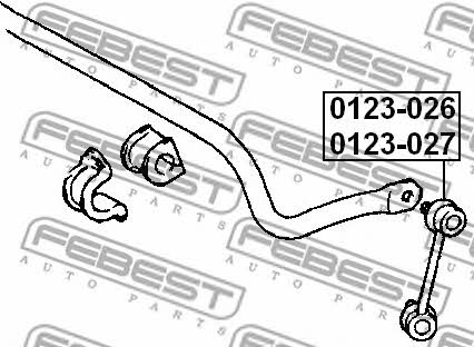 Stange der Heckflosse, rechts Febest 0123-026