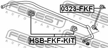 Front stabilizer bar Febest 0323-FKF
