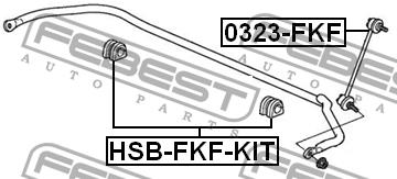 Febest Front stabilizer bar – price 47 PLN