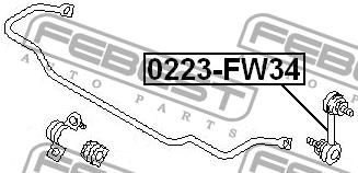 Łącznik stabilizatora przedniego Febest 0223-FW34