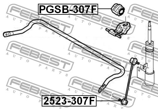 Łącznik stabilizatora przedniego Febest 2523-307F
