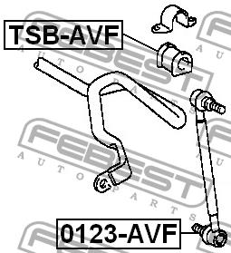 Łącznik stabilizatora przedniego Febest 0123-AVF
