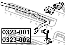 Febest Łącznik stabilizatora przedniego lewy – cena 33 PLN