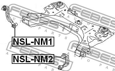 Dźwignia przedniej lewej ramy pomocniczej Febest NSL-NM2