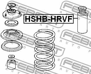 Front shock absorber boot Febest HSHB-HRVF