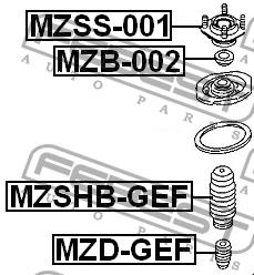 Front shock absorber boot Febest MZSHB-GEF