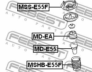 Osłona amortyzatora przedniego Febest MSHB-E55F