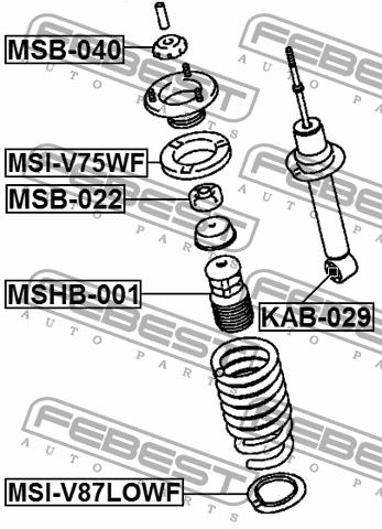 Febest Bellow and bump for 1 shock absorber – price 39 PLN