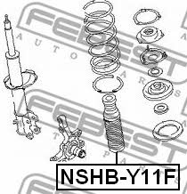 Osłona z odbójem dla 1 amortyzatora Febest NSHB-Y11F