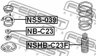 Osłona z odbójem dla 1 amortyzatora Febest NSHB-C23F
