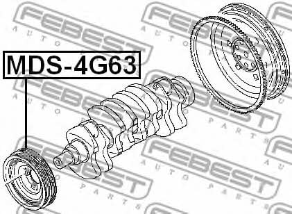 Kolo pasowe, wal korbowy Febest MDS-4G63